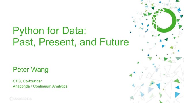 Python for Data: Past, Present, Future (PyCon JP 2017 Keynote)