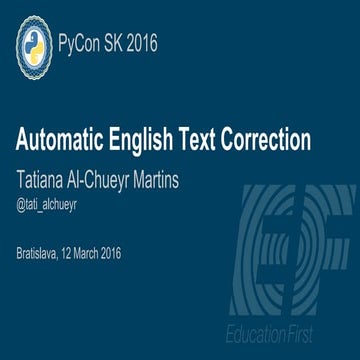Automatic English text correction