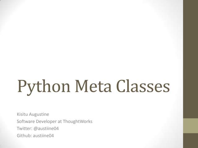 Python Metaclasses