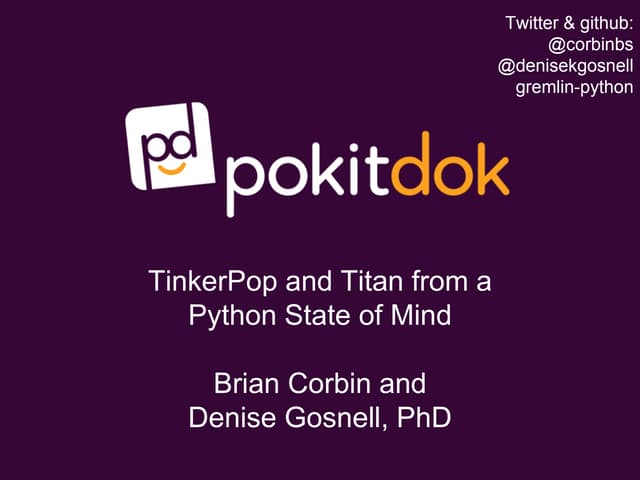 TinkerPop and Titan from a  Python State of Mind