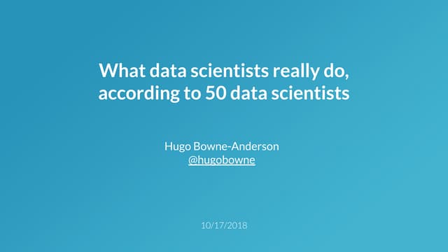 What data scientists really do, according to 50 data scientists