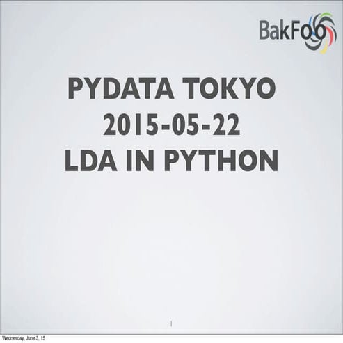 PyDataTokyo201-05-22