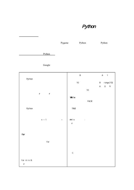ゲーム作りで覚えるPytho