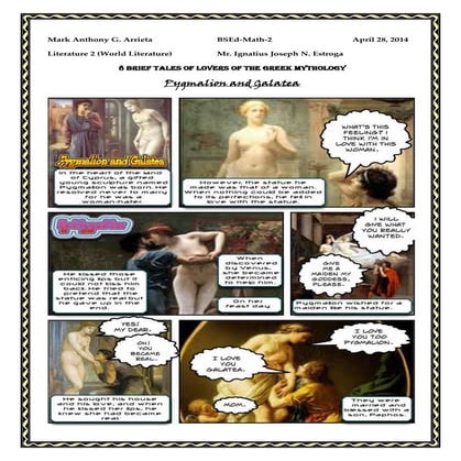 Pygmalion and Galatea Comics