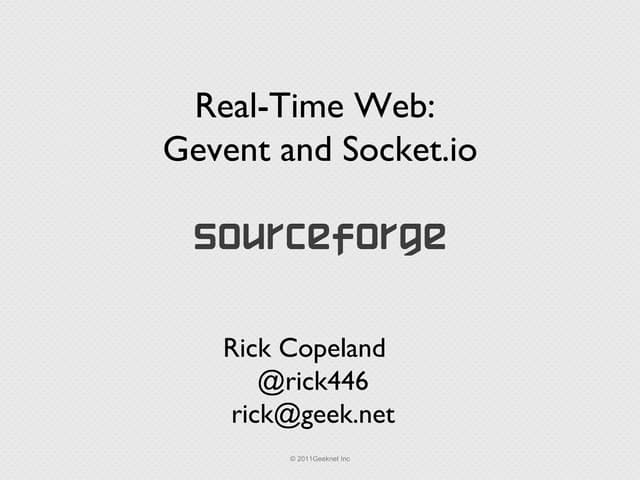 Real-Time Python Web: Gevent and Socket.io