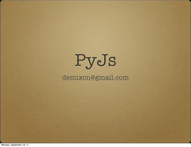 PyJS intro