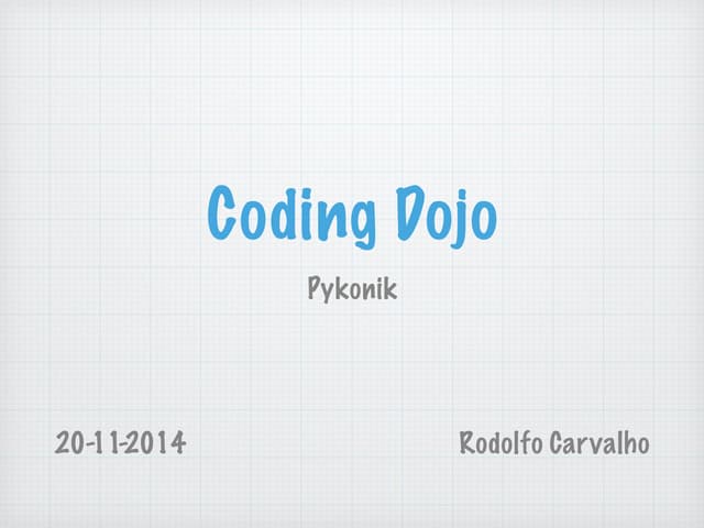 Pykonik Coding Dojo
