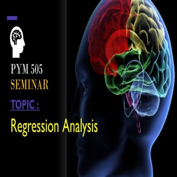 Regression analysis in advanced statistics | PPTX
