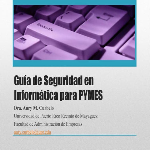 Guia de Seguridad en Informatica para PYMES