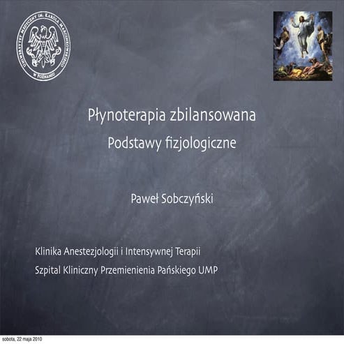 Płynoterapia zbilansowana. podstawy fizjologiczne | PDF