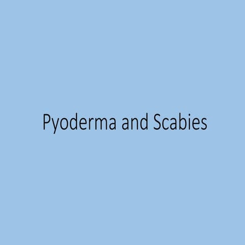 pyoderma and scabies.ppttvtfvftvftvtfbgbyhhyhyhyh | PPT