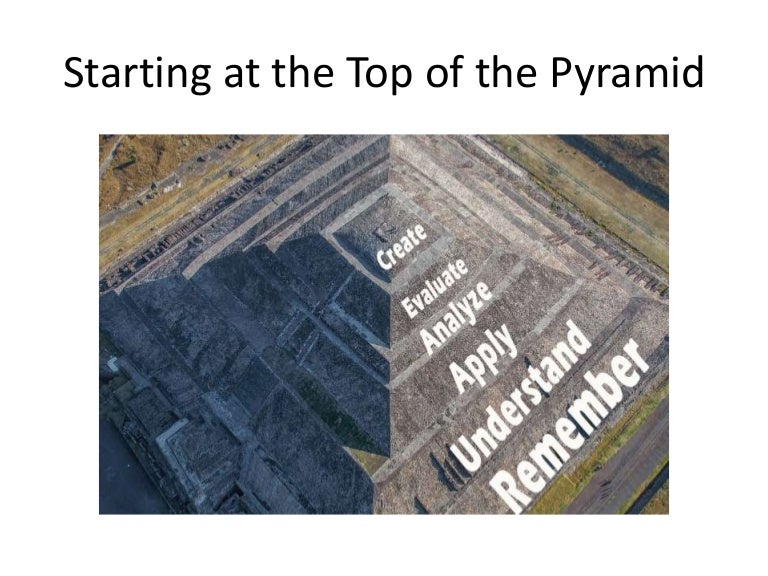 Starting at the top of the pyramid