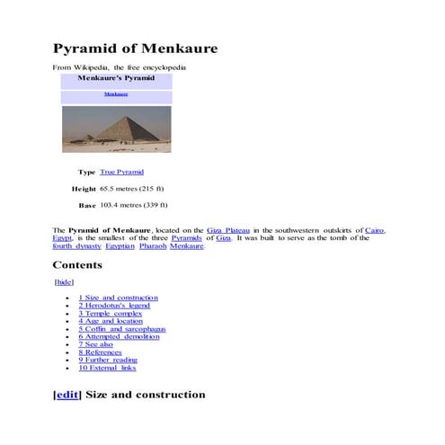 Pyramid of menkaure wiki