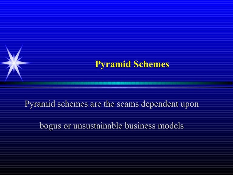 Pyramid schemes