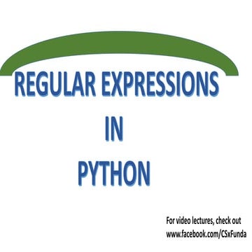 Python Regular Expressions | PDF
