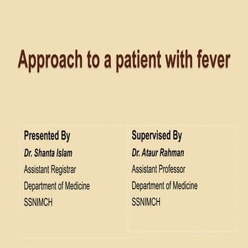 Management of Fever