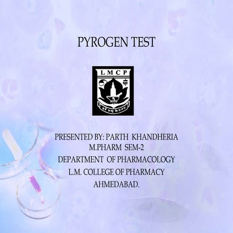 Pyrogen test parth