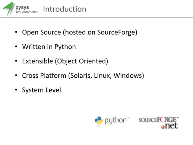 Pysys testframework