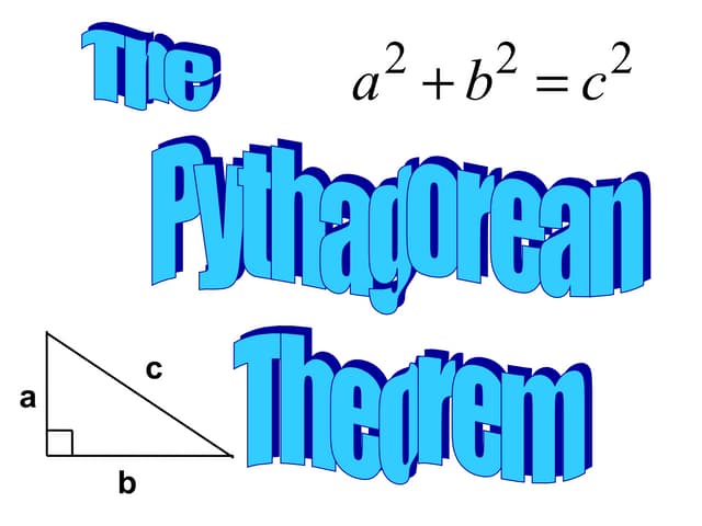 Pythagoras theorem ppt