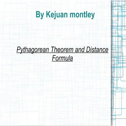 Pythagorean and Distance Formula