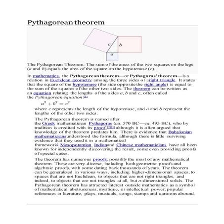 Pythagorean theorem