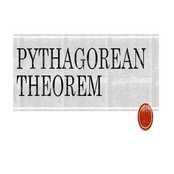 Pythagorean theorem Pythagorean theorem Pythagorean theorem.pptx
