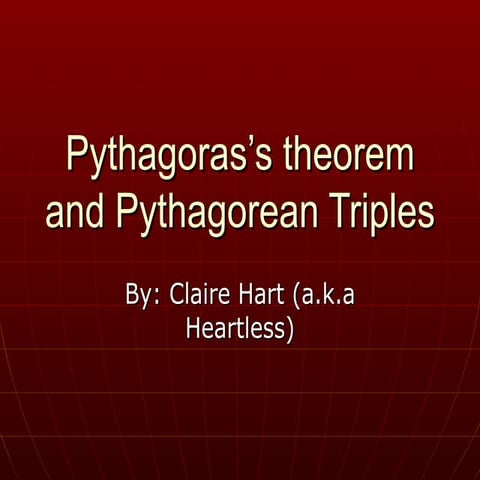 Pythagorean triples