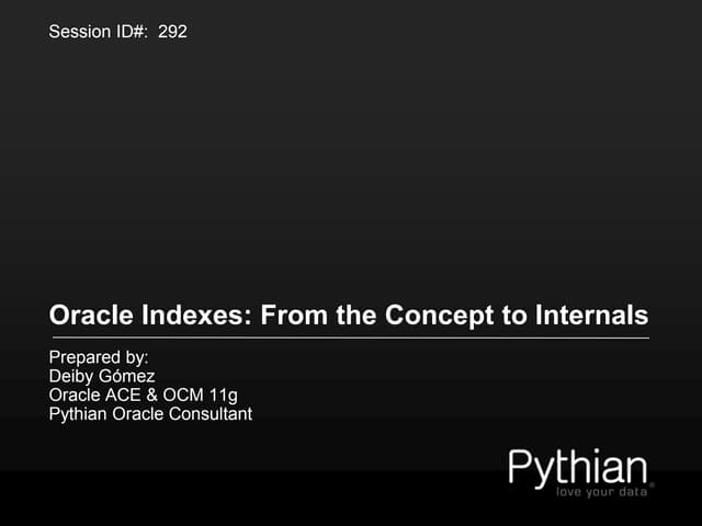 Indexes From the Concept to Internals