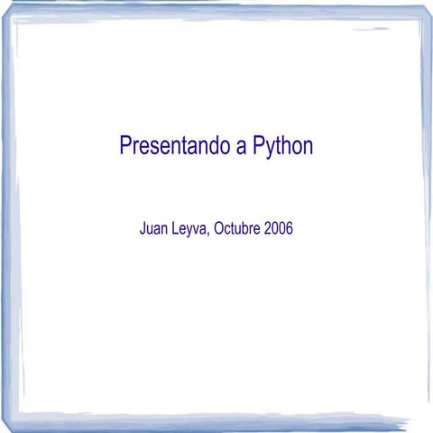 Presentando a Python