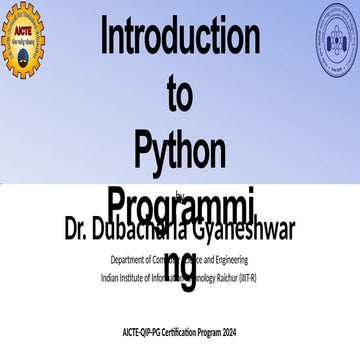 python programming for basic level students | PPT