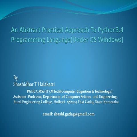 First Steps in Python Programming