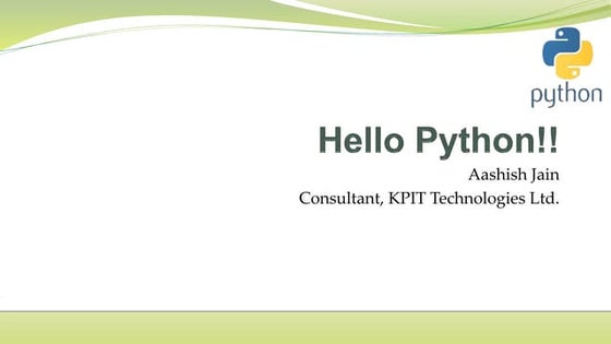 introduction to Python (for beginners) | PPT