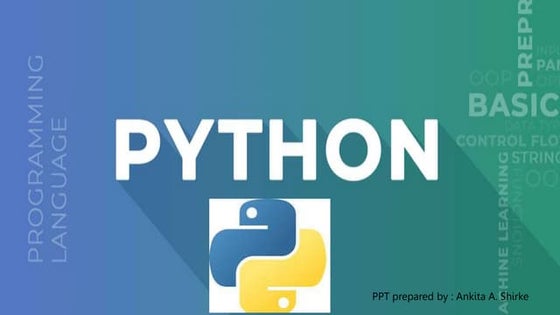 Variables in python | PPTX