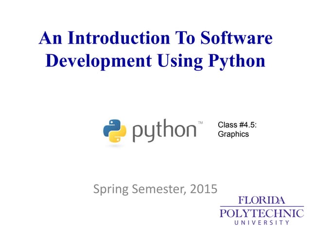 An Introduction To Python - Graphics