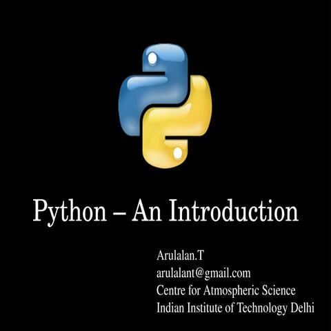 Python an-intro-python-month-2013 | PPT