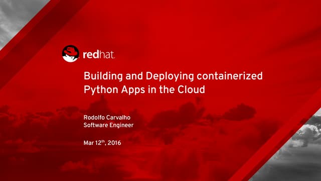 Building and Deploying containerized Python Apps in the Cloud