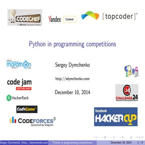Python in programming competitions | PPT