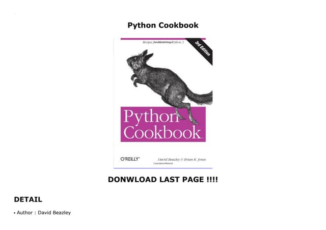 Python Cookbook | PPT