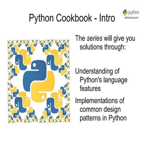 Danny Adair - Python Cookbook - Intro | PPT