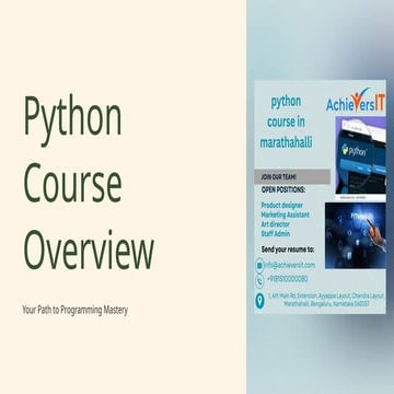 Python Course Training in Marathahalli - AchieversIT