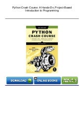 Download 「PDF」 Book Python Crash Course: A Hands-On, Project-Based ...