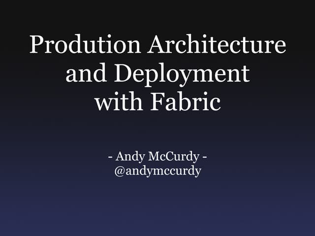 Python Deployment with Fabric