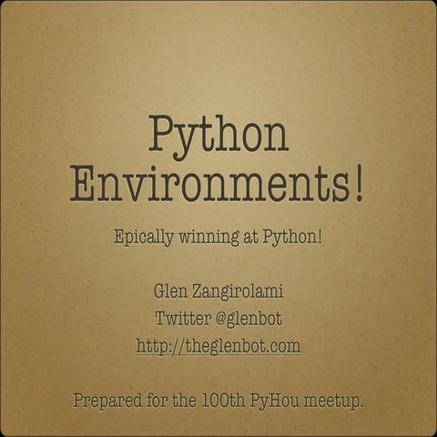 Python environments | KEY | Operating Systems | Computer Software and ...
