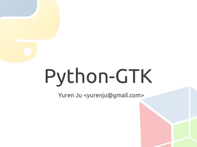 Python-GTK | PPT