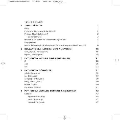 Python Icindekiler | PDF