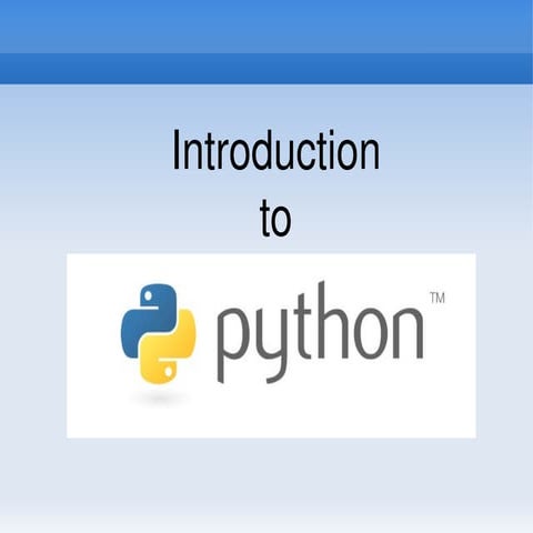 Python Intro | PPT