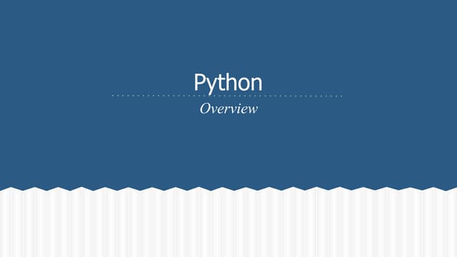 Python   overview