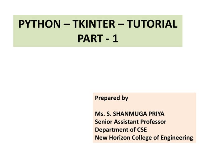 PYTHON - TKINTER - GUI - PART 1.ppt