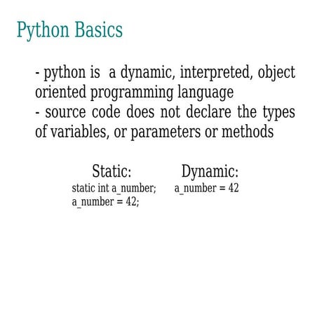 Python overview