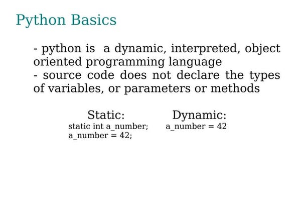Python overview